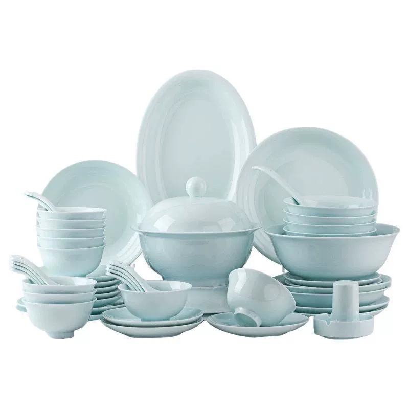 Set de vaisselle en céladon de style chinois moderne tableware view 5