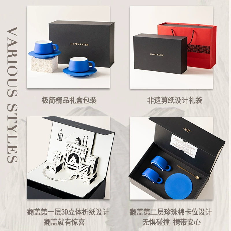 Klein Blue Coffee Cup and Saucer Set tableware view 4