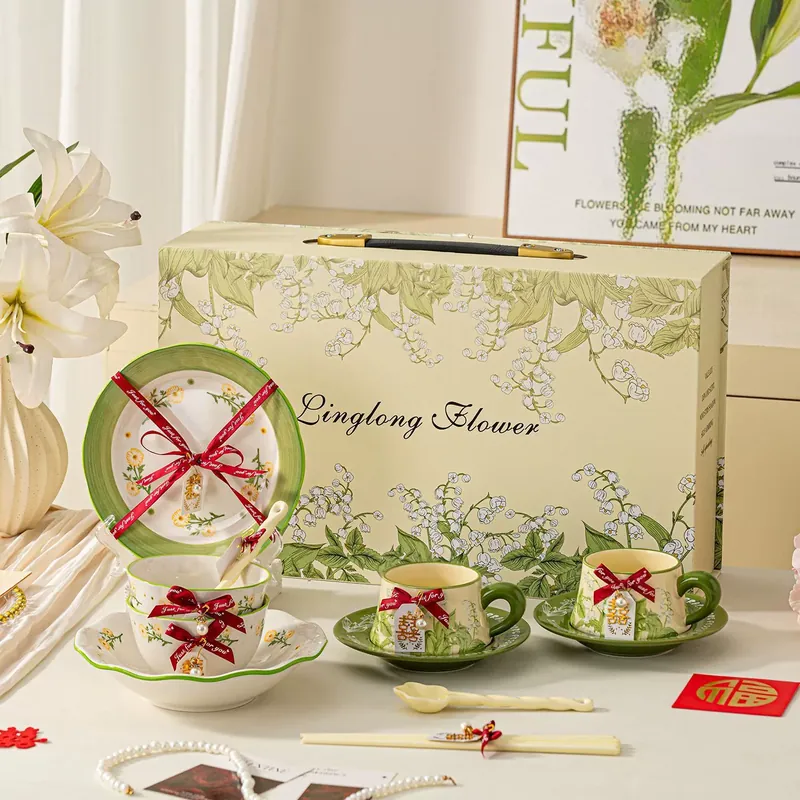 Ensemble de mugs en céramique pour couple, cadeau de mariage