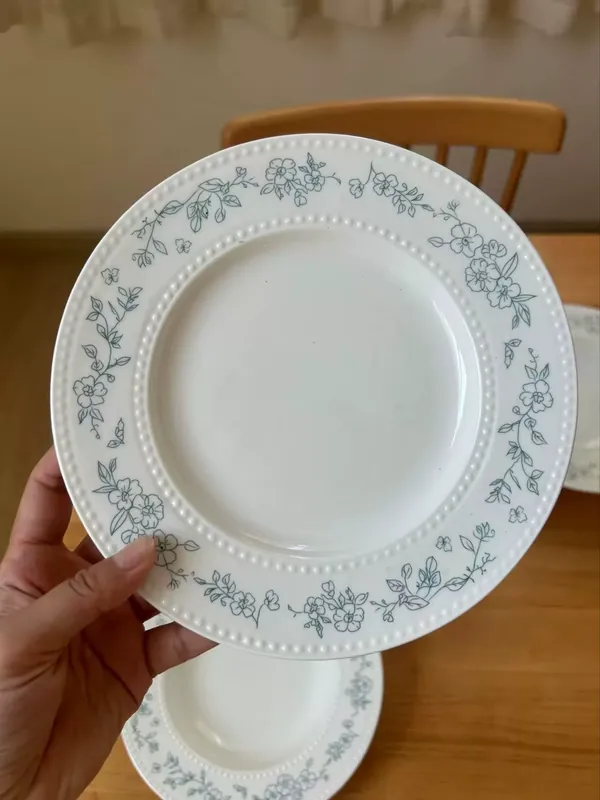 Французский обеденный набор из керамики с цветочным тиснением tableware view 7