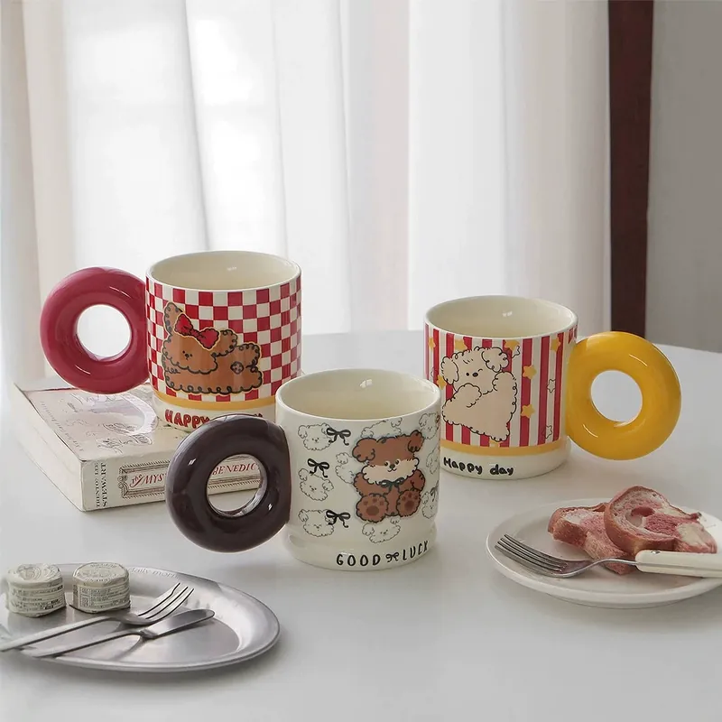Cartoon Handle Ceramic Mug