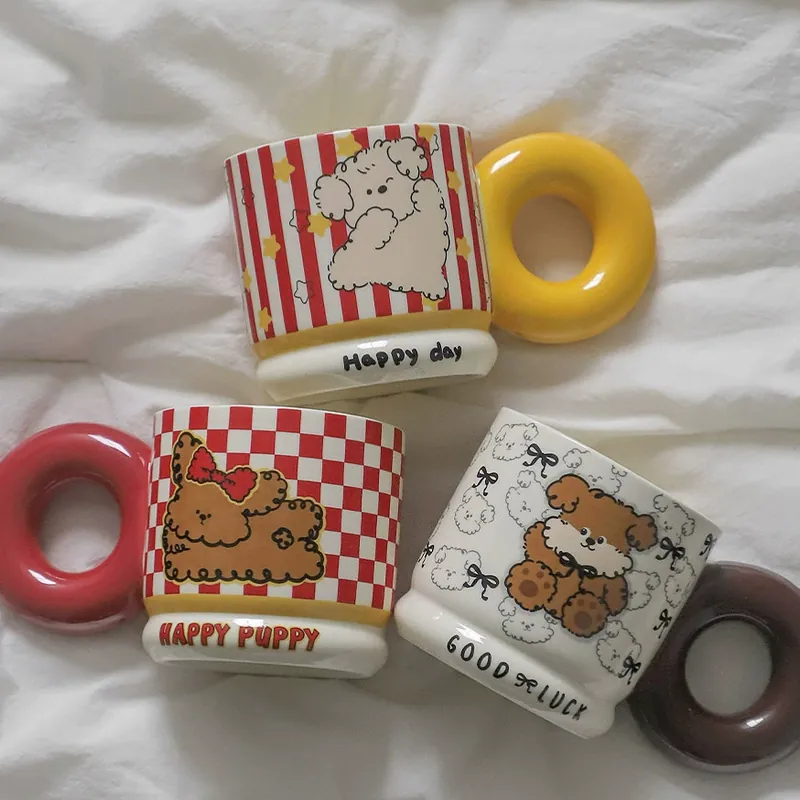 Mug en céramique avec anse cartoon tableware view 2