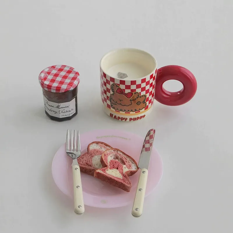 Mug en céramique avec anse cartoon tableware view 3