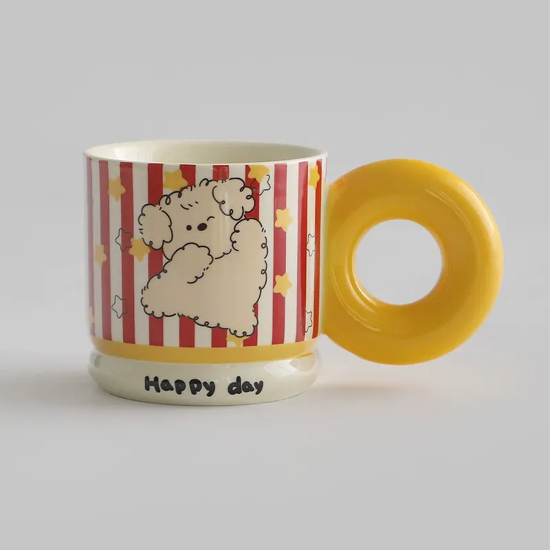 Mug en céramique avec anse cartoon tableware view 6