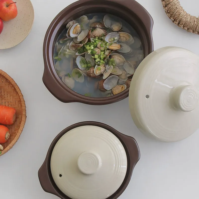 Brown Glaze Ceramic Casserole