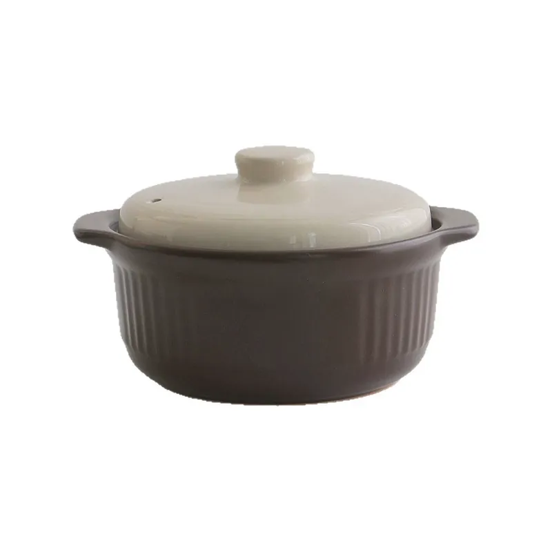 Brown Glaze Ceramic Casserole tableware view 5