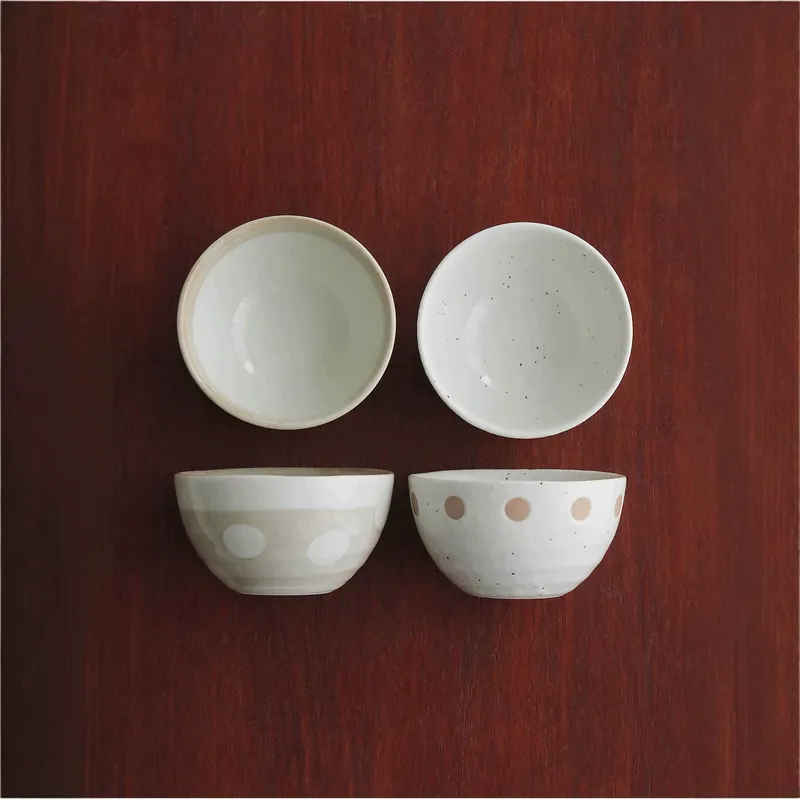 Polka Dot Ceramic Rice Bowl tableware