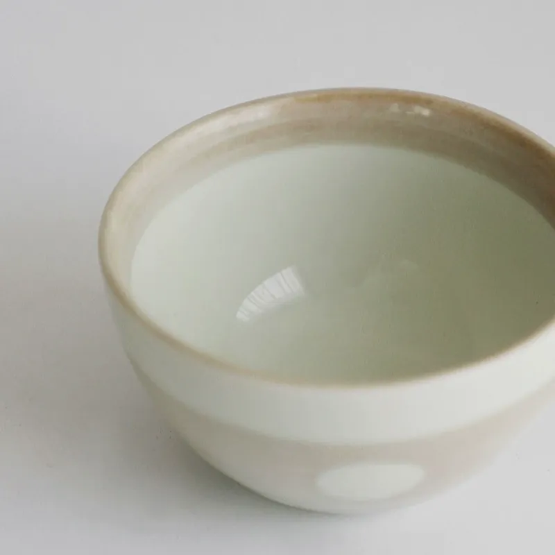 Polka Dot Ceramic Rice Bowl tableware view 3