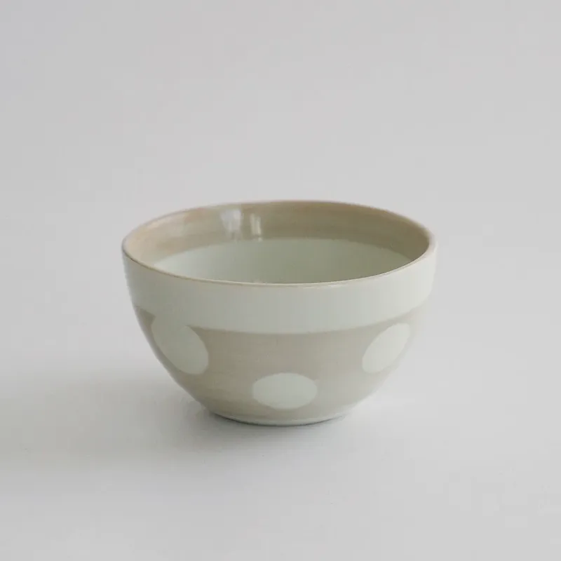 Polka Dot Ceramic Rice Bowl tableware view 6