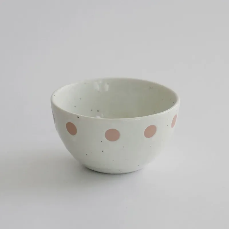 Polka Dot Ceramic Rice Bowl tableware view 7