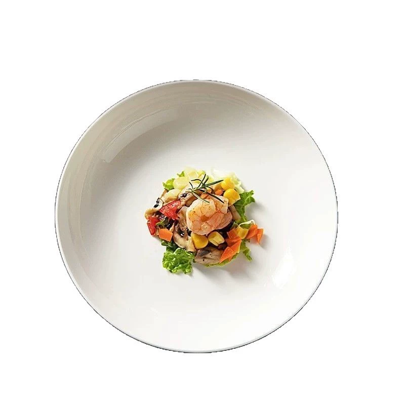White Ceramic Dinner Plate tableware view 5