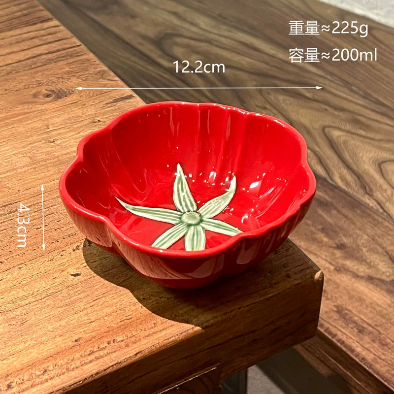 طقم أدوات مائدة سيراميك طماطم حمراء tableware view 6