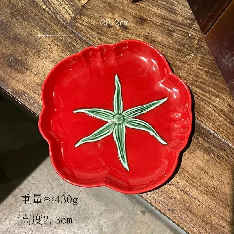 طقم أدوات مائدة سيراميك طماطم حمراء tableware view 8