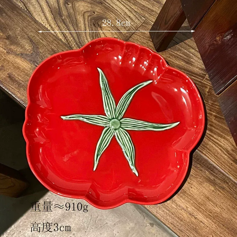طقم أدوات مائدة سيراميك طماطم حمراء tableware view 10