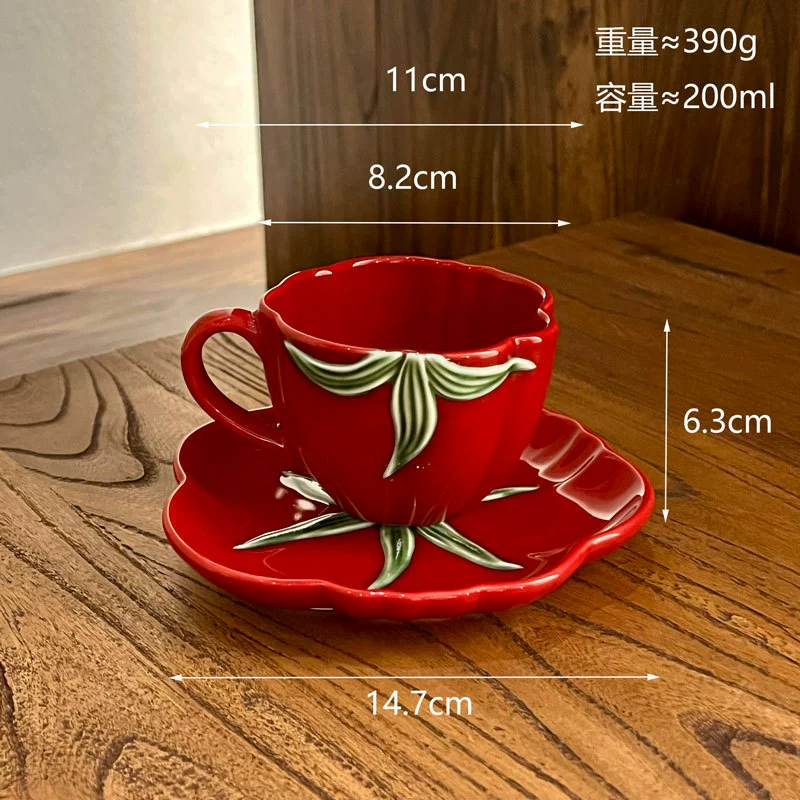 طقم أدوات مائدة سيراميك طماطم حمراء tableware view 11