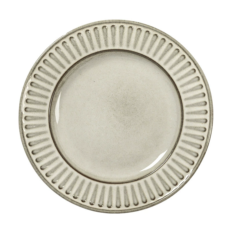 Japanese Vertical Stripe Ceramic Plate tableware view 5