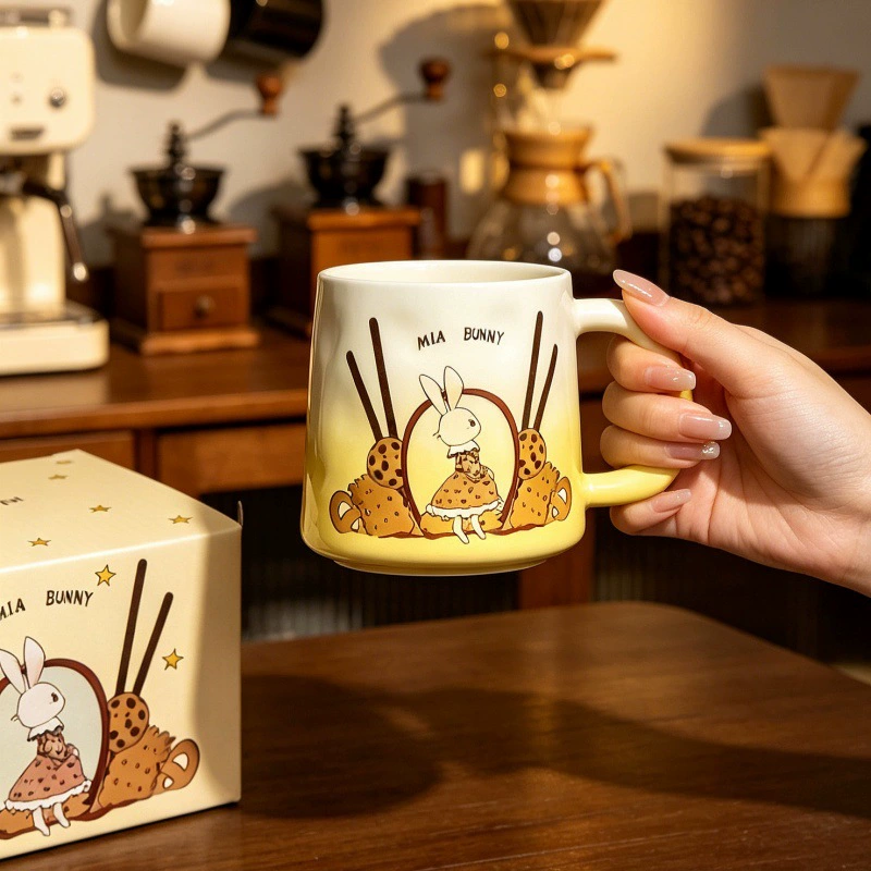 그라데이션 토끼 세라믹 머그 tableware view 4