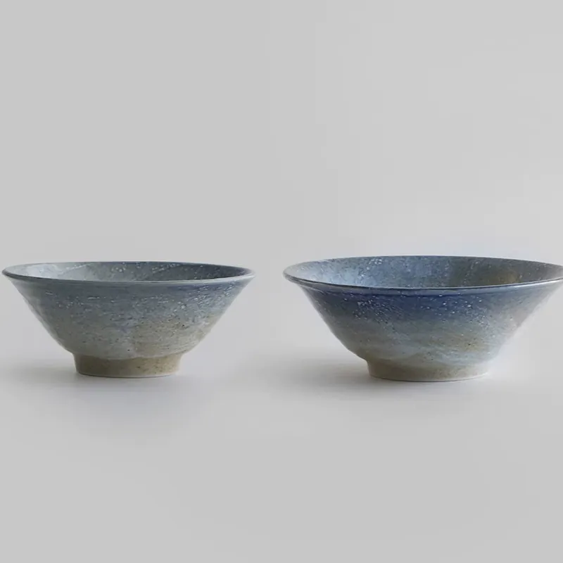 Gradient Blue Ceramic Bowl tableware view 4