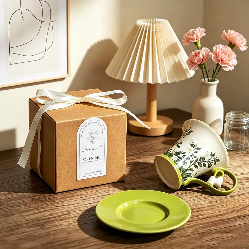 은방울꽃 디자인 세라믹 머그 tableware view 3