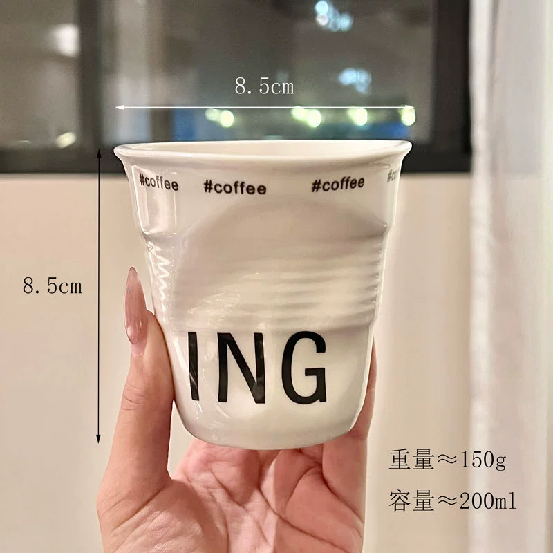 흑백 도자기 머그컵 tableware view 6