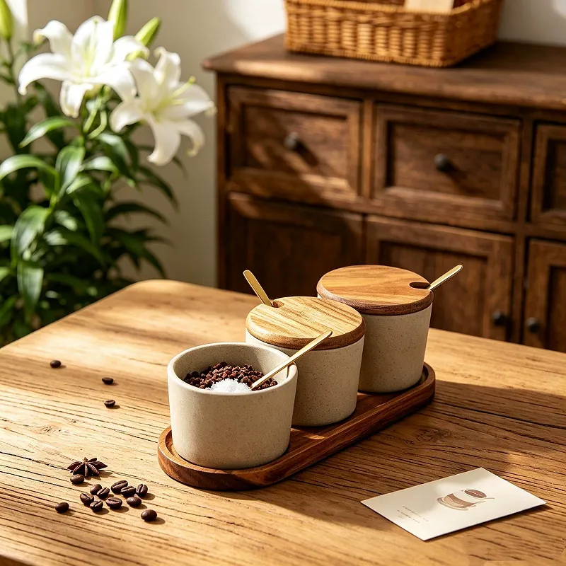 Stoneware Salt and Pepper Shaker Set tableware view 2