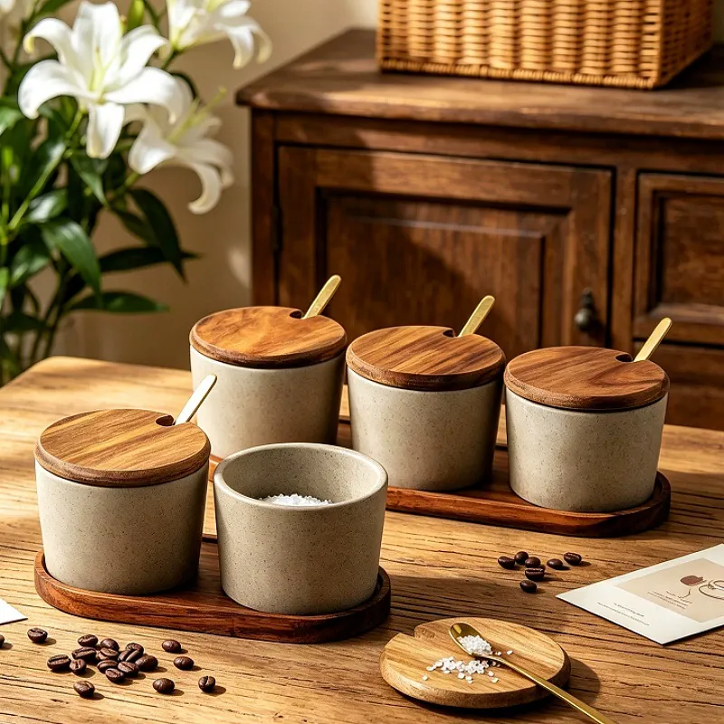 Stoneware Salt and Pepper Shaker Set tableware view 4