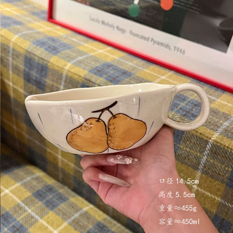 Hand-Painted Pear Ceramic Dinnerware Set tableware view 7