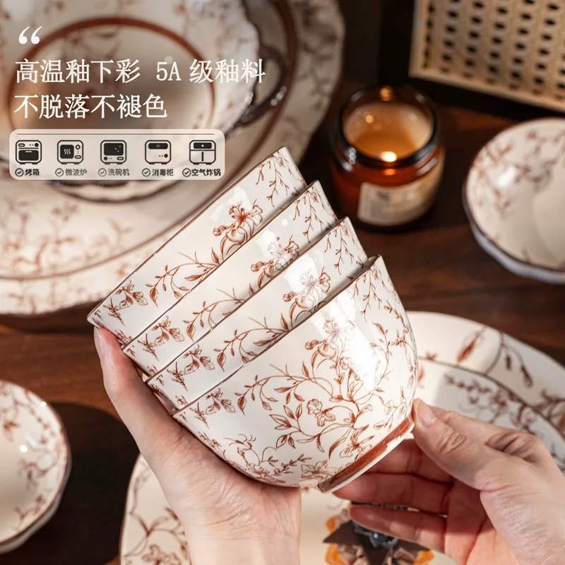 제비 디자인 도자기 식기 세트 tableware view 3