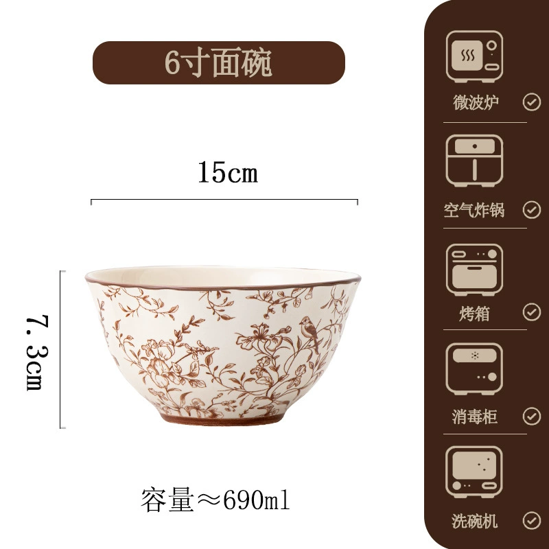 Service de vaisselle en porcelaine avec motif hirondelle tableware view 7