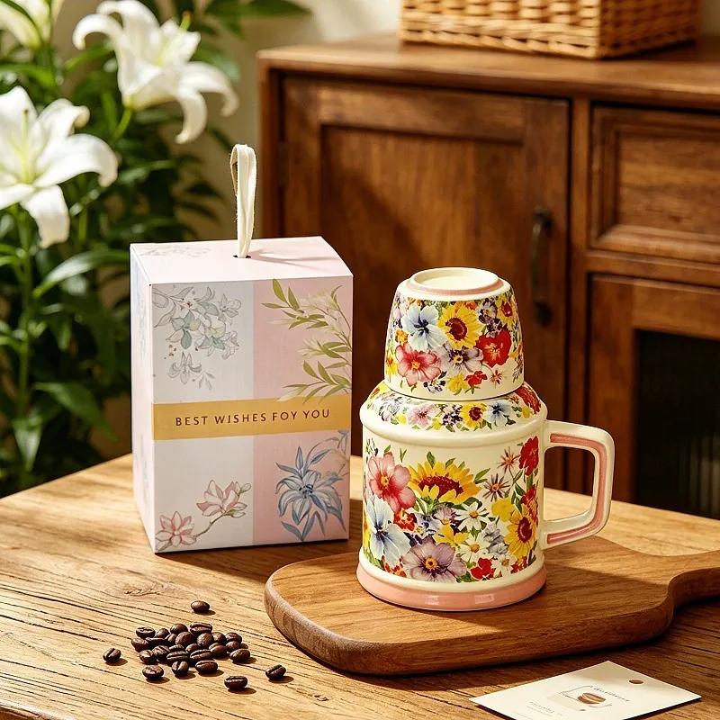 Ceramic Water Pitcher with Cups