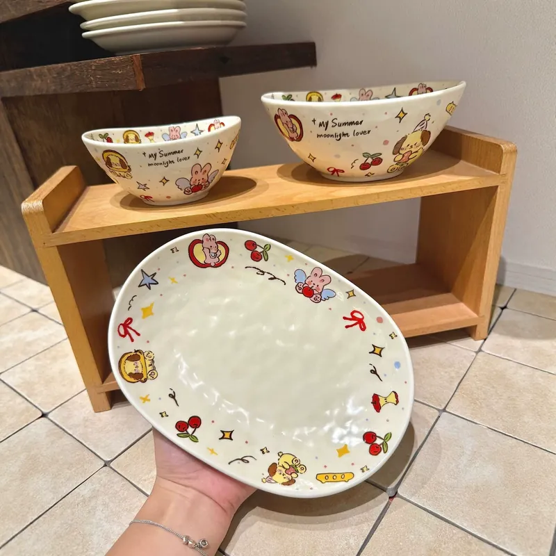 Plato de servir de porcelana tableware view 4