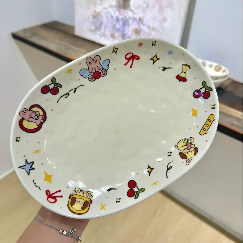 Plato de servir de porcelana tableware view 7
