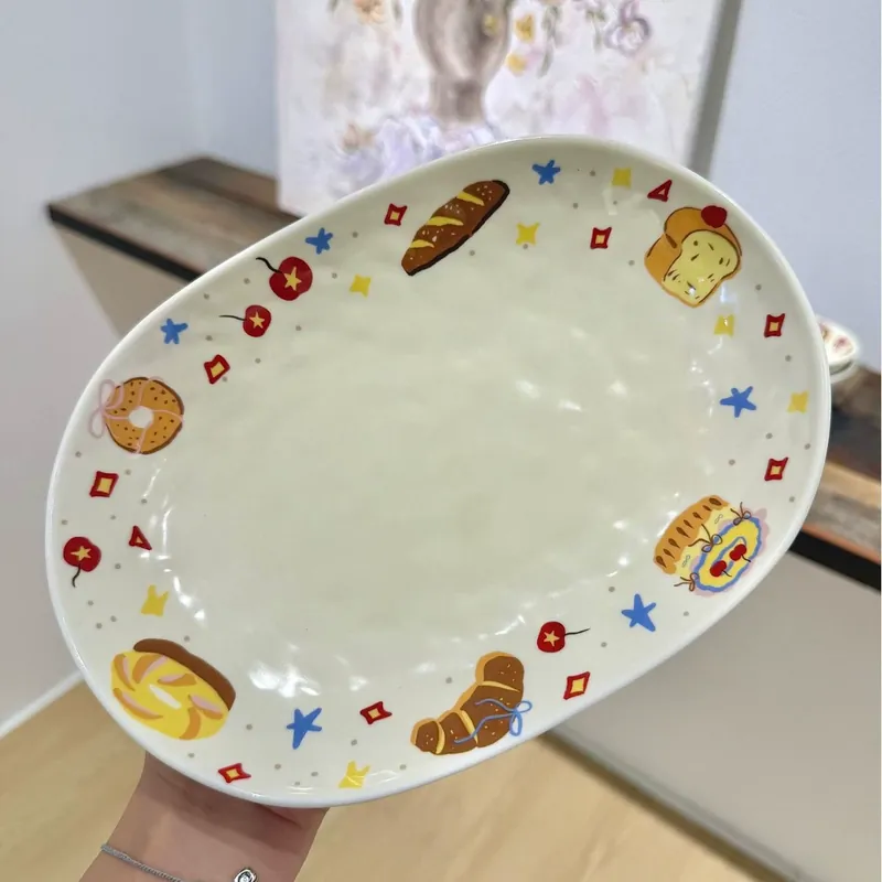 Plato de servir de porcelana tableware view 8