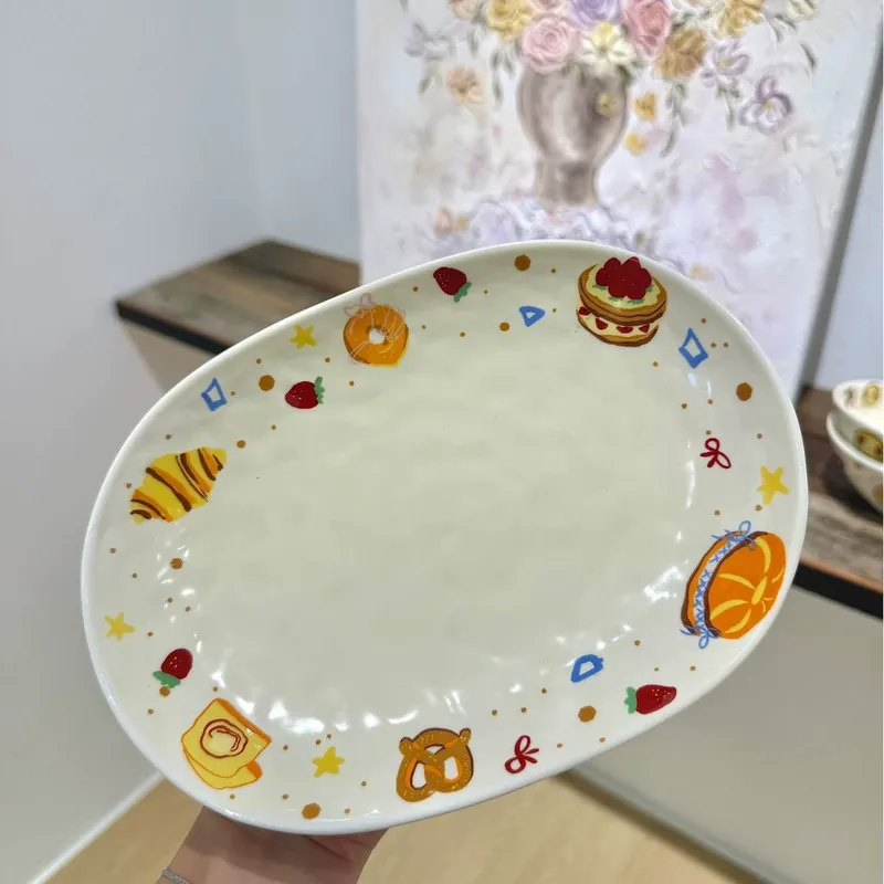 Plato de servir de porcelana tableware view 9