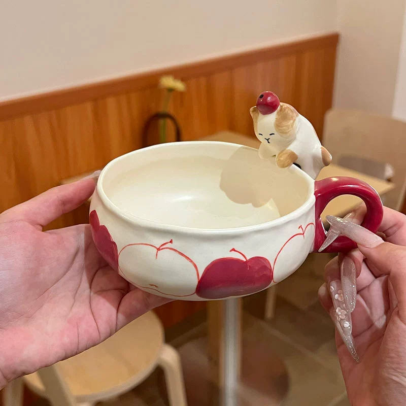 Bol en céramique anse chat tableware