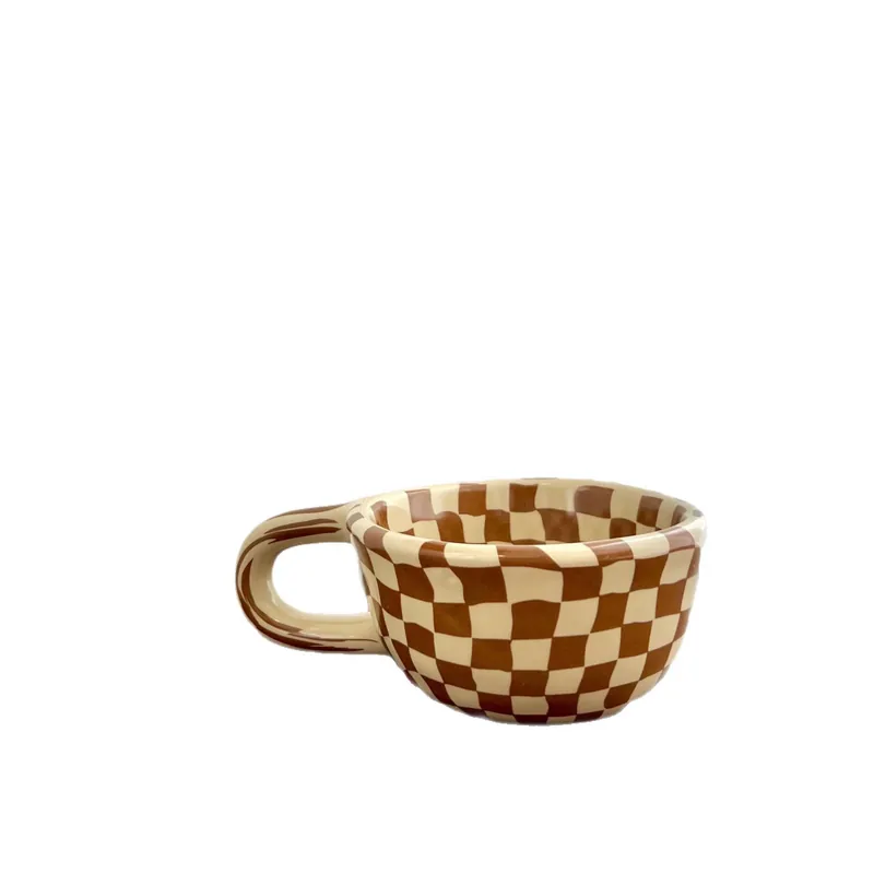 チェッカー柄陶器コーヒーマグ tableware view 5