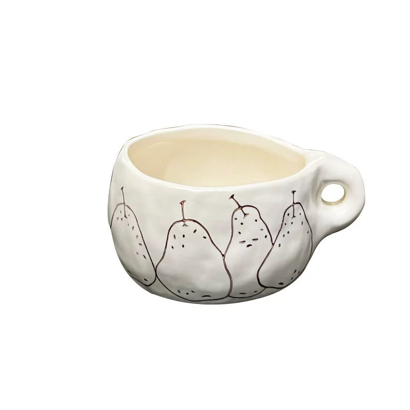 Hand-Painted Pear Ceramic Bowl Set tableware view 5