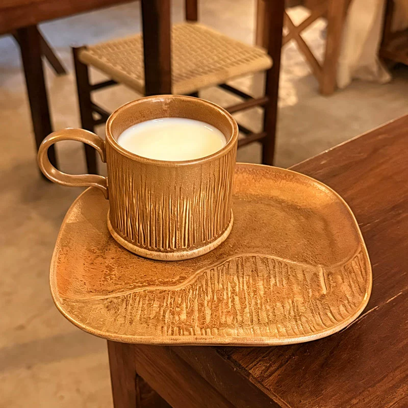 Rustic Square Ceramic Plate tableware view 4