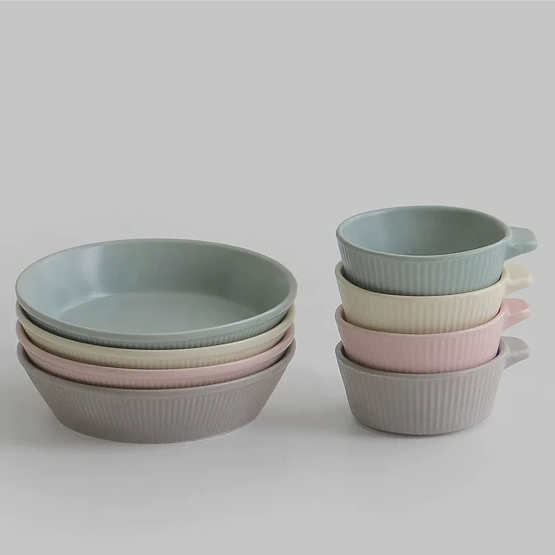 وعاء خبز خزفي مضلع ماكارون tableware view 4