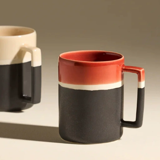 Nordic Color Block Ceramic Mug