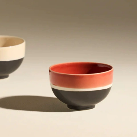 Taza de cerámica nórdica de bloques de color tableware view 2