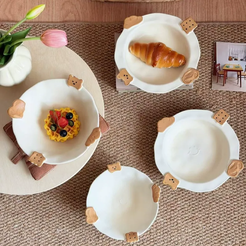 Bear Embossed Croissant Plate