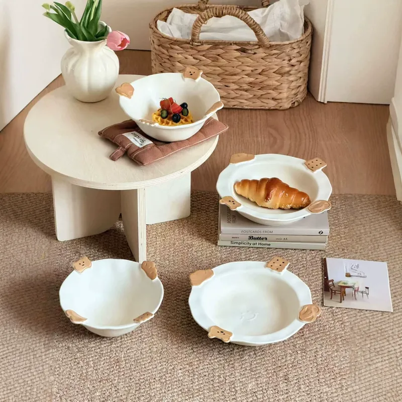 طبق كرواسون بنقشة دب tableware view 3