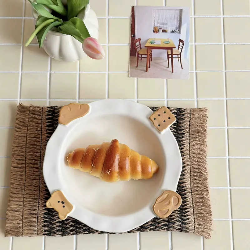 طبق كرواسون بنقشة دب tableware view 4