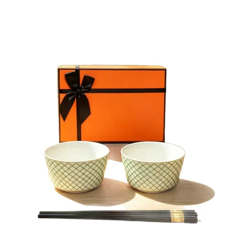 세라믹 그릇과 젓가락 선물 세트 tableware view 5