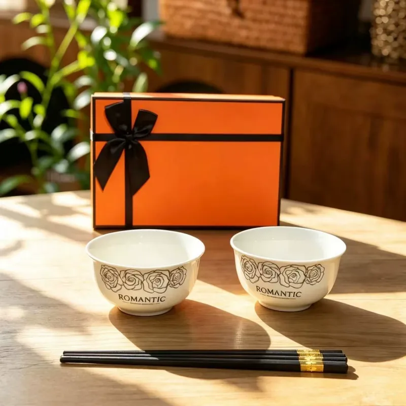 세라믹 그릇과 젓가락 선물 세트 tableware view 9