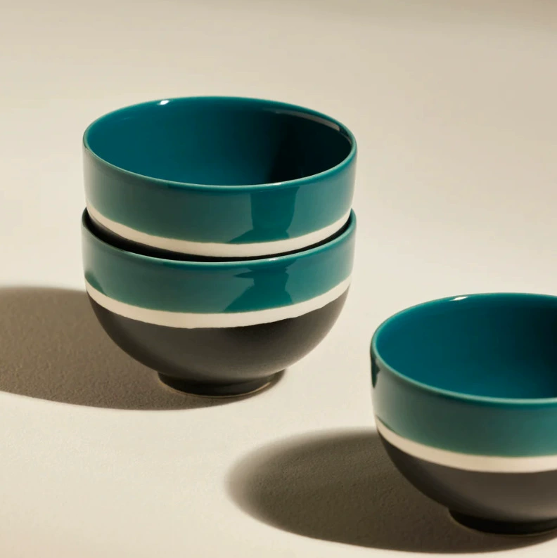 Color Block Ceramic Mug and Bowl Set tableware view 2