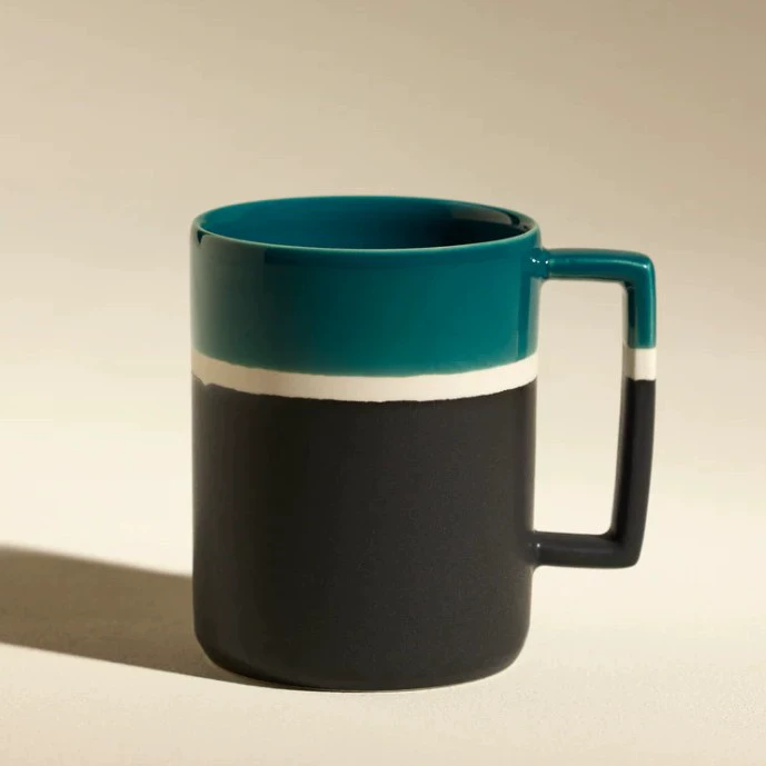 Color Block Ceramic Mug and Bowl Set tableware view 6
