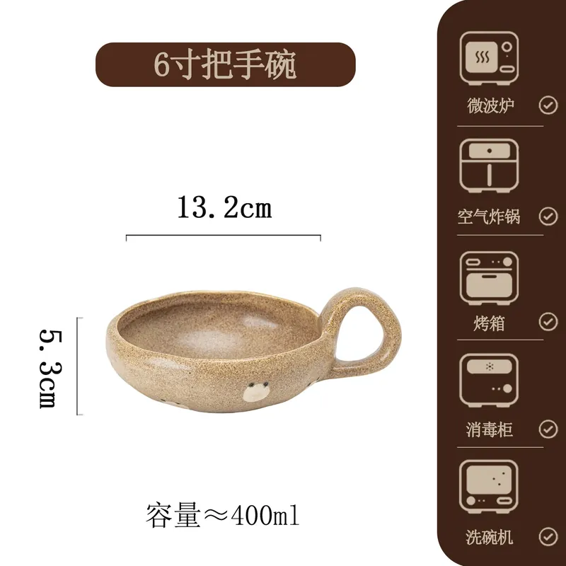 طقم وعاء حساء وطبق بورسلين مرسوم يدويًا tableware view 12
