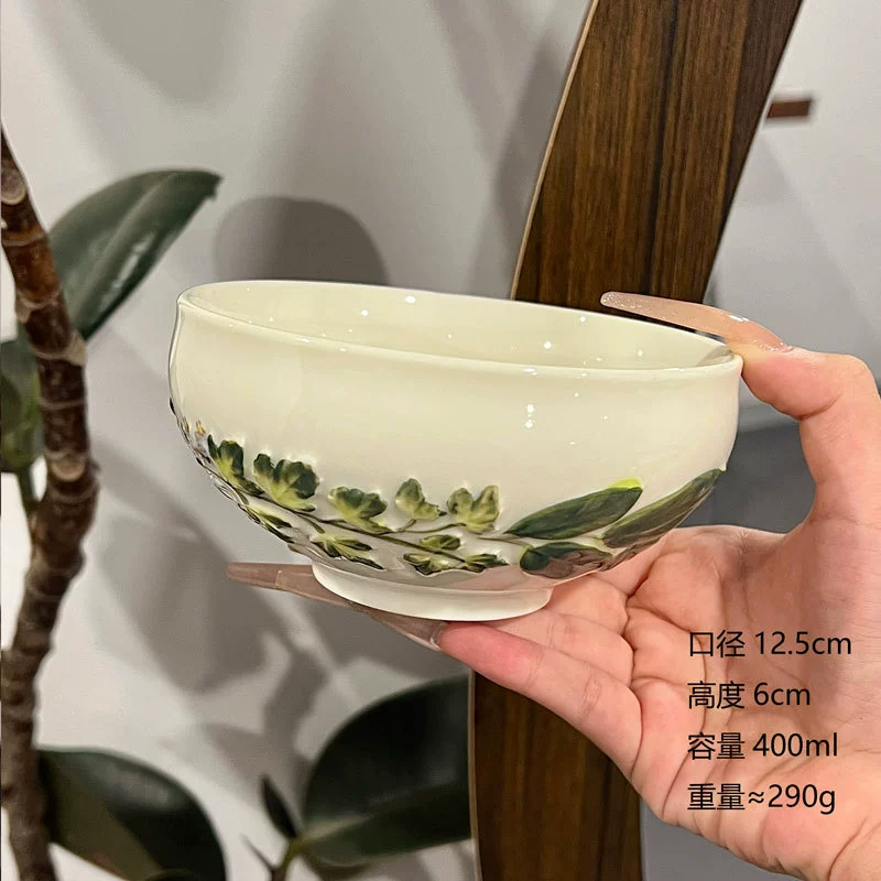 طقم طعام سيراميك بزخرفة زهور tableware view 6